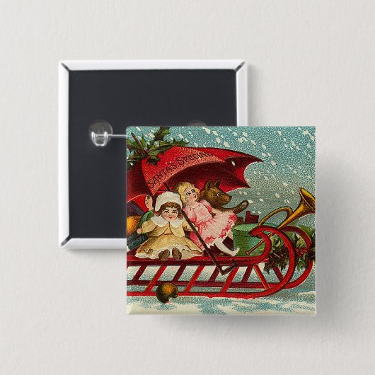 Viktorianischer Weihnachtsknopf Button (Vorne & Hinten)
