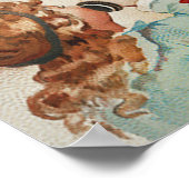 Viktorianischer Weihnachtsmann am Telefon mit Kind Poster (Ecke)