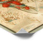 Viktorianischer Weihnachtsmann auf dem Rad Poster (Ecke)