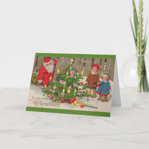 Viktorianischer Weihnachtsmann - ein frohes Weihna Karte