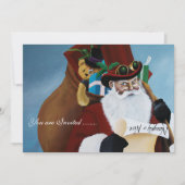 Viktorianischer Weihnachtsmann Einladung (Vorderseite)