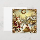 Viktorianischer Weihnachtsmann Feiertagskarte (Vorne/Hinten)