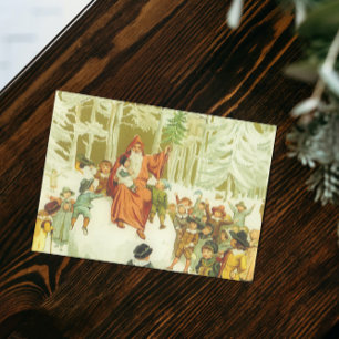 Viktorianischer Weihnachtsmann Feiertagspostkarte