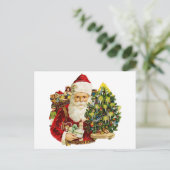 Viktorianischer Weihnachtsmann Feiertagspostkarte (Stehend Vorderseite)