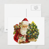 Viktorianischer Weihnachtsmann Feiertagspostkarte (Vorne/Hinten)