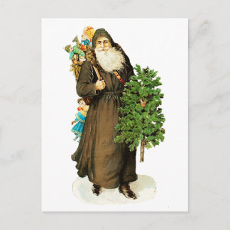 Viktorianischer Weihnachtsmann Feiertagspostkarte
