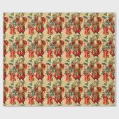 Viktorianischer Weihnachtsmann Geschenkpapier (Flach)