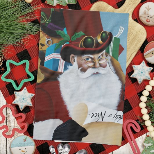 Viktorianischer Weihnachtsmann Geschirrtuch