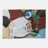 Viktorianischer Weihnachtsmann Geschirrtuch (Horizontal)