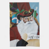 Viktorianischer Weihnachtsmann Geschirrtuch (Vertikal)