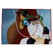 Viktorianischer Weihnachtsmann Große Geschenktüte (Rückseite)