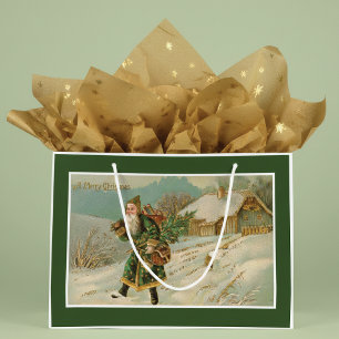 Viktorianischer Weihnachtsmann Große Geschenktüte