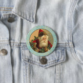 Viktorianischer Weihnachtsmann - helle türkisfarbe Button (Beispiel)