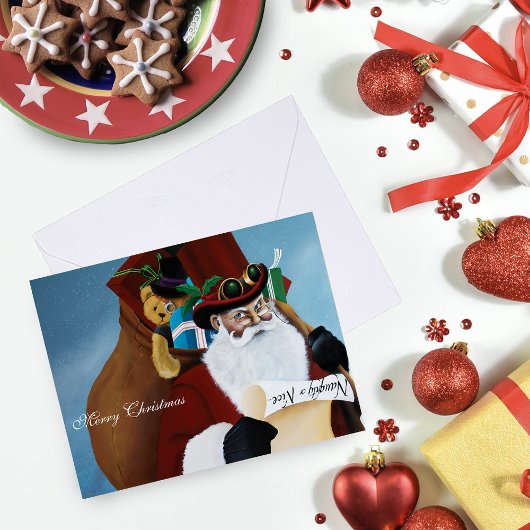 Viktorianischer Weihnachtsmann Karte