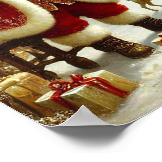 Viktorianischer Weihnachtsmann Poster (Ecke)