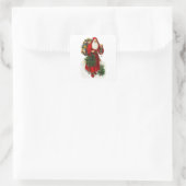 Viktorianischer Weihnachtsmann Quadratischer Aufkleber (Tasche)