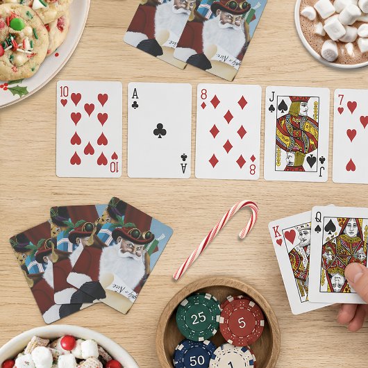 Viktorianischer Weihnachtsmann Spielkarten