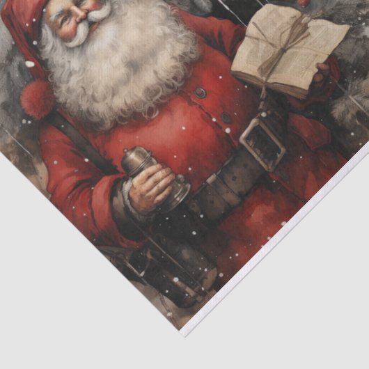 Viktorianischer Weihnachtsmann Weihnachten Seidenpapier (Ausschnitt)