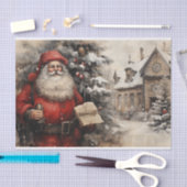 Viktorianischer Weihnachtsmann Weihnachten Seidenpapier (Handwerk)