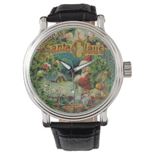 Viktorianischer Weihnachtsmann Weihnachtscollage A Armbanduhr