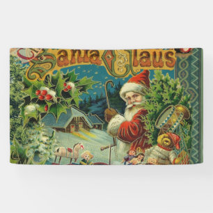 Viktorianischer Weihnachtsmann Weihnachtscollage A Banner