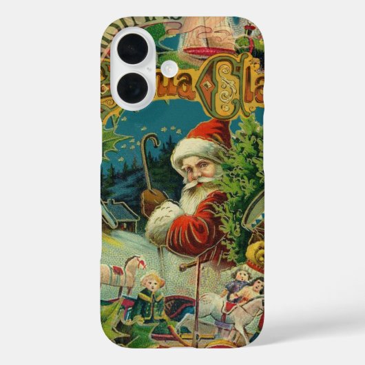Viktorianischer Weihnachtsmann Weihnachtscollage A Case-Mate iPhone Hülle (Rückseite)