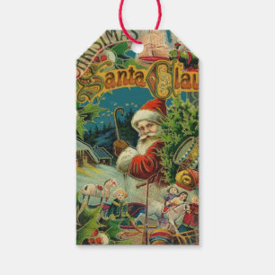 Viktorianischer Weihnachtsmann Weihnachtscollage A Geschenkanhänger