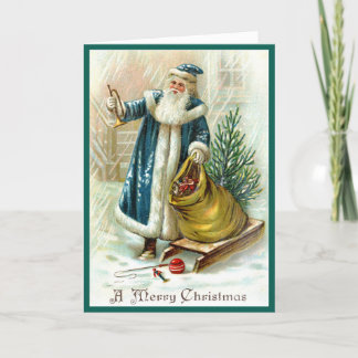 Viktorianischer Weihnachtsmann-Weihnachtskarte Karte