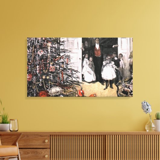 Viktorianischer Weihnachtsmorgen Leinwanddruck (Insitu (Wohnzimmer))