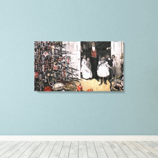 Viktorianischer Weihnachtsmorgen Leinwanddruck (Insitu (Holzboden))