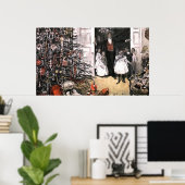 Viktorianischer Weihnachtsmorgen Poster (Heimbüro)