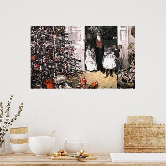 Viktorianischer Weihnachtsmorgen Poster (Küche)