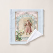 Viktorianischer Weihnachtsstil in Rosa Badhandtuch Set (Waschlappen)