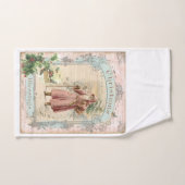 Viktorianischer Weihnachtsstil in Rosa Badhandtuch Set (Handtuch)