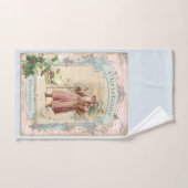 Viktorianischer Weihnachtsstil in Rosa Badhandtuch Set (Handtuch)