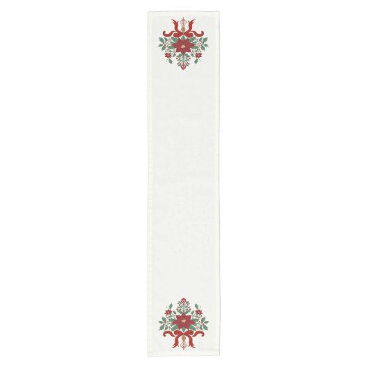 Viktorianischer Weihnachtstisch-Gewinner - Rot & G Kurzer Tischläufer (Vorderseite)