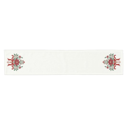 Viktorianischer Weihnachtstisch-Gewinner - Rot & G Kurzer Tischläufer (Horizontal)