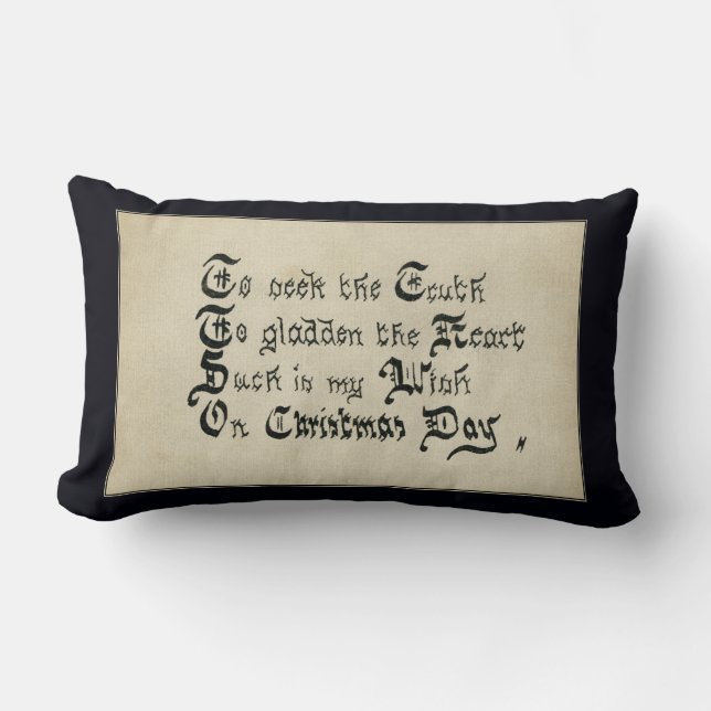 Viktorianischer Weihnachtswunsch Lendenkissen (Vorderseite)