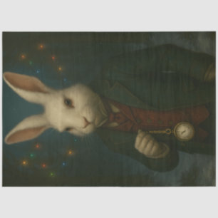 Viktorianischer Weißer Hase – Whimsical Fantasy-Ti Seidenpapier