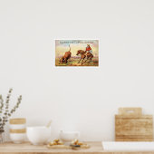 Viktorianischer Western Rodeo Spool Werbung Poster (Küche)