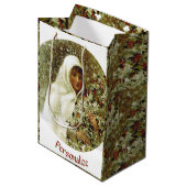 Viktorianischer Winterschnee Mittlere Geschenktüte (Vorderseite Schrägansicht)