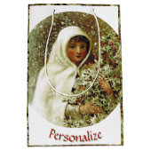 Viktorianischer Winterschnee Mittlere Geschenktüte (Vorderseite)