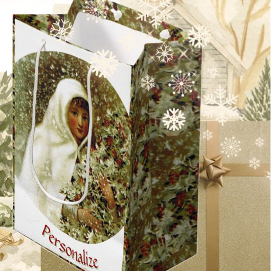 Viktorianischer Winterschnee Mittlere Geschenktüte