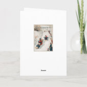 Viktorianischer Winterschneeschlitten Vintage Szen Karte (Rückseite)