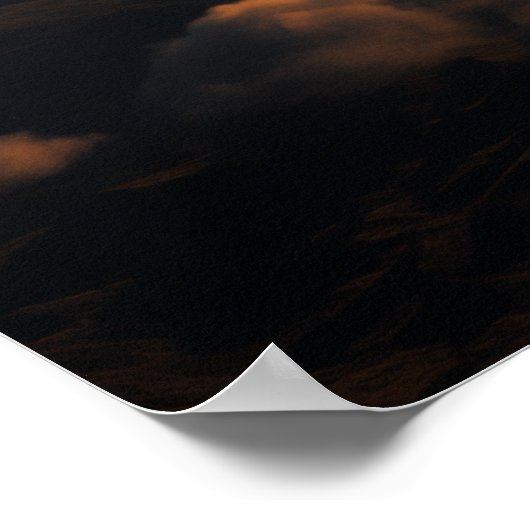 Viktorianischer Zeppelin Sunset: Steampunk Fantasy Poster (Ecke)