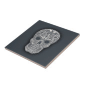 Viktorianischer Zuckerschädel Fliese (Seite)