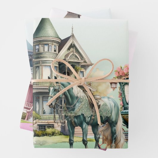 Viktorianisches 3-teiliges Set Geschenkpapier Set (Beispiel)