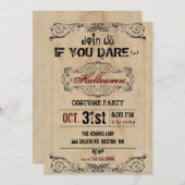 Viktorianisches Altpapier-Halloween-Party Einladung (Vorne/Hinten)