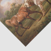 Viktorianisches Anmalen von 3 Pferden (nicht KI) Seidenpapier (Ausschnitt)