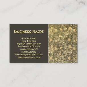 Viktorianisches antikes William Morris Blätter Visitenkarte